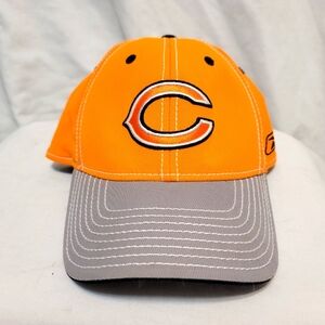 Chicago Bears Reebok NFL Equipment OnField Orange Gray Hat Cap Fitted Size M/L